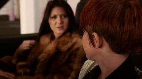 A junior brunette pay pleasure with a fur.