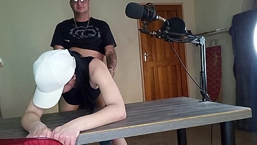 Had a quicky while podcasting on air