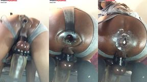 *premium* fag in rags gaping the asshole with a buttplug and a vibrator makes you cum - dj buttpussy