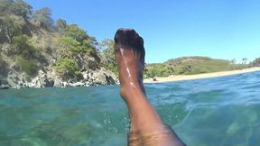 Black Stocking in the Sea