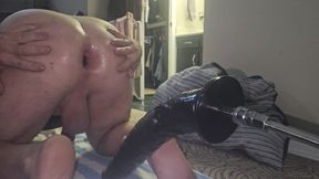 Huge black dildo vs my asshole