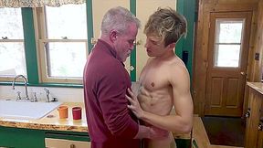 FamilyDick - Caring Stepgrandpa Fucks A Boy In The Kitchen