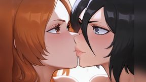 Rukia X Orihime Yuri Lesbian Sex - Bleach Hentai