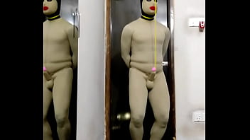 Zentai penis bondage walking femdom house of gord