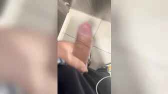 British DILF Cruising Public Restroom for a Wank