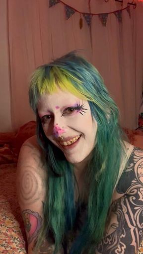 Goth girl loves to bully nerds til they cum
