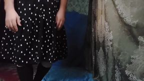 Stunning Crossdresser Giving Naughty Glances While Teasing