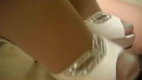 chinese footjob and shoejob and mule fucking