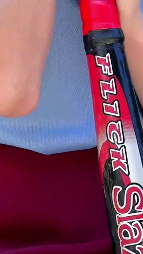 Hockey Stick Jerk off Featuring Chloe Toy