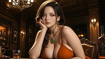 Sultry Sips in the Midnight Bar ~ AI-Generated