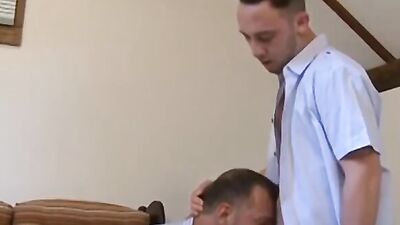 Max Sargent pounds Billy Ramos raw and cream his tight hole