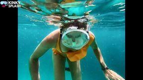 Snorkel Slut in Paradise - Underwater Flash & Naughty Tease