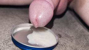 Play, Edge and Leak Lots of Sperm Precum Spunk. Close up Thick Cum Load. Swallow My Own Load