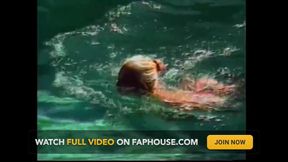 80s Lesbian in the Pool