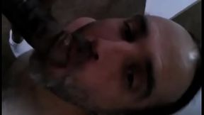 White Slut Sex Slave Sucks Huge Black Cock.