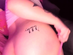 Amateur redhead poses and masturbates with toys