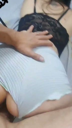 maid makes boss get a hard-on by seducing short shorts! in the kitchen.   Clip 2