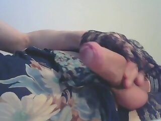 Slow Stroking my Cock till I Cum Hard