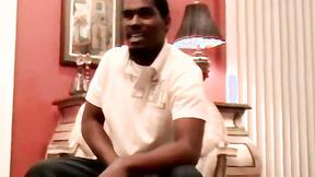 Black dude got his prick sucked dry by a white boy