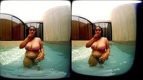 VRpussyVision.com - Girl with big tits in the pool 3D-VR
