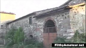 ITALIAN MILFs get their filthy amateur fisting from a kinky Peeping Tom in