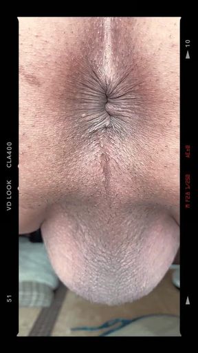 Men's asshole video that clearly reflects each wrinkle