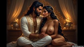Indian sexy aunty with her stepson&#039;s and his friends