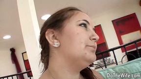 Guy fucks horny ebony chick in front of his wife