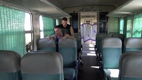 2472 exhib sex risky in a public train with 2 boys fucking