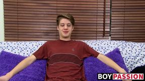 Sexy handsome Alex stroking hard his cock until he jizzes