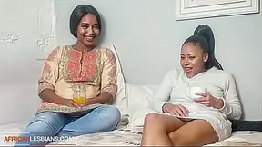 Turned on black lesbians go wild with hardcore slit eating