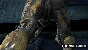 Alien Beauty Takes It Rough in Steamy 3D Cartoon Anal Encounter