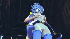 touching robot girl - 3d hentai