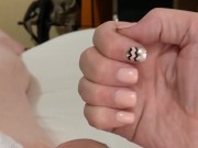 Lindsay with Nails playing with her clitty