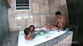delicious orgy in the bathtub with melissa devassa and liu gang