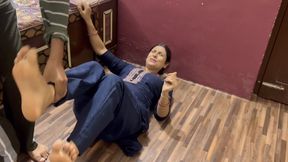 Traditional Indian Beauty’s Soles Struck Hard | Exotic Indian Girl’s Feet in Painful Bastinado