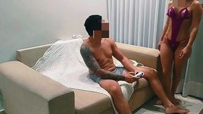 my sister-in-law gave me a huge job. i ended up tearing her pussy.