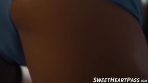 Black lesbian Demi Sutra tongues and licks Ember Snow's wet pussy&#x270C;