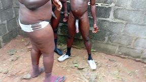 massive muscular gym instructors fuck and ebony chubby guy in uncompleted building