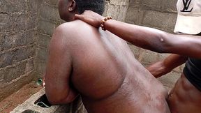 massive muscular gym instructors fuck and ebony chubby guy in uncompleted building