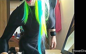 Crossdresser in black Catsuit 2
