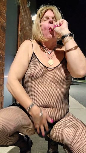 Sissy Slut Veronica Has Sissygasm on Public Street