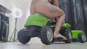 Riding High – Tractor Hood Tease & Hot Tractor Ride