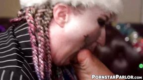 Blonde Leya Falcon got horny and fucks ebony Porsha Carrera with toys