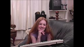 nicole scott big tit redhead amateur fucks her hairy pussy