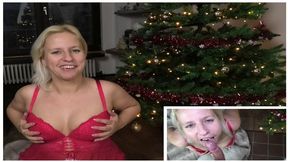 BORIS SCHWARZ: 53yo Daddy Unwraps Blonde Santa, Fucks Her Under Xmas Tree &amp; Pumps Cum Down Her Throat