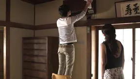 A stunning and seductive Asian mom takes off her clothes to show off her