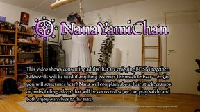 4k UHD Part 1: Whitedressed submissive girl in hot Shibari & dom-sub play session