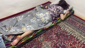 My love was lying down waiting for me