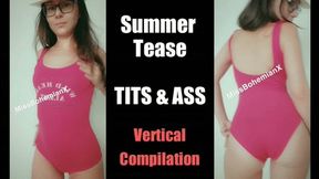 Asshole n Tits in Small Red Bodysuit - Summer Memories - Teasing Compilation - MissBohemianX - Horizontal MP4